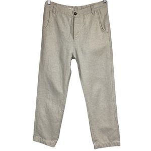 NostraSantissima Cotton Linen High Rise Crop Pant